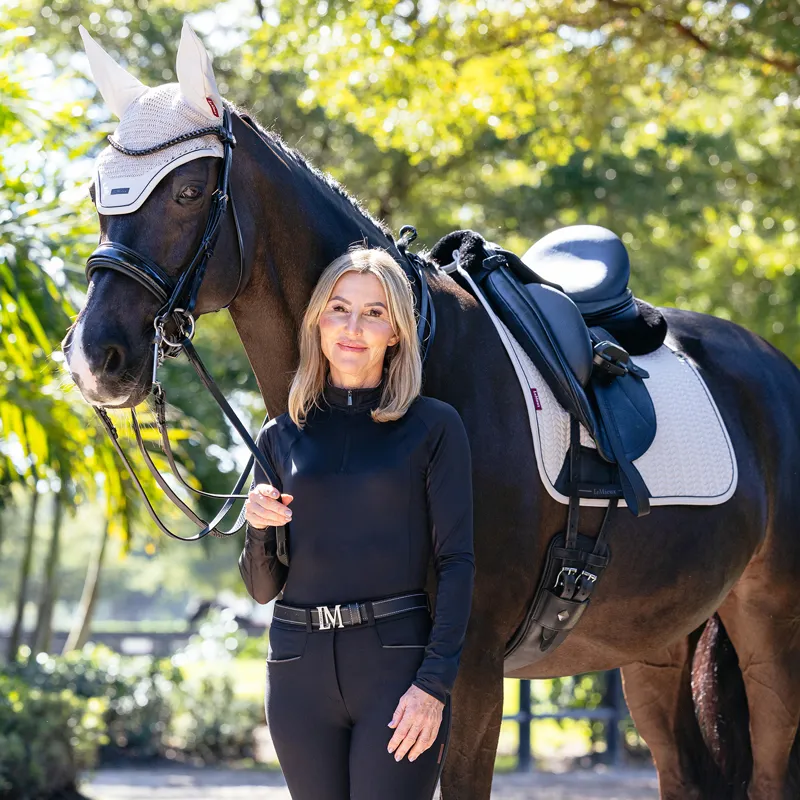 LeMieux Essence Dressage Saddlecloth - Stone-5