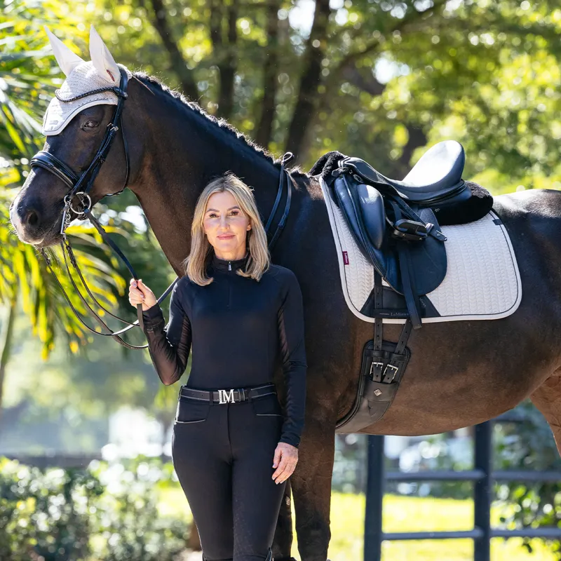 LeMieux Essence Dressage Saddlecloth - Stone-3