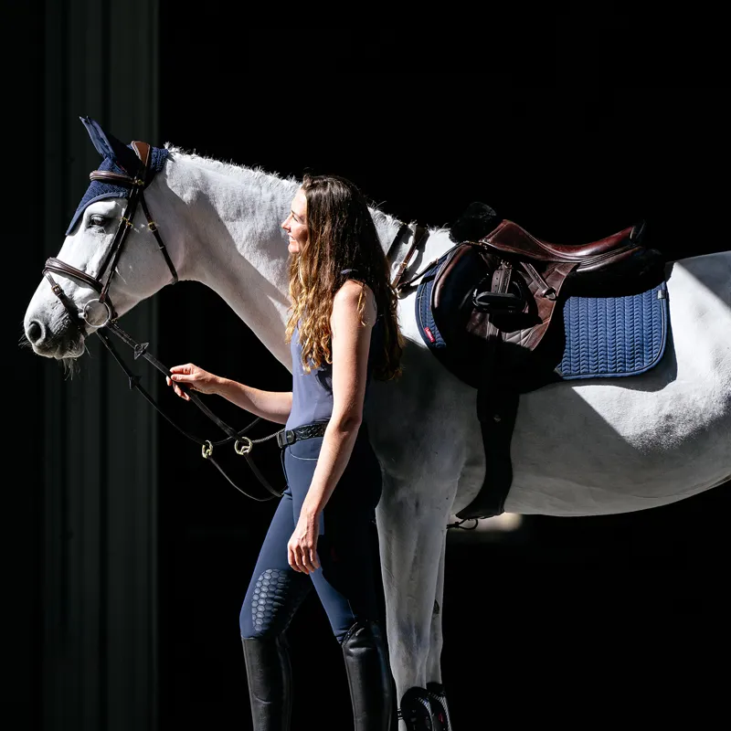 LeMieux Essence Eurojump Saddlecloth - Navy-3