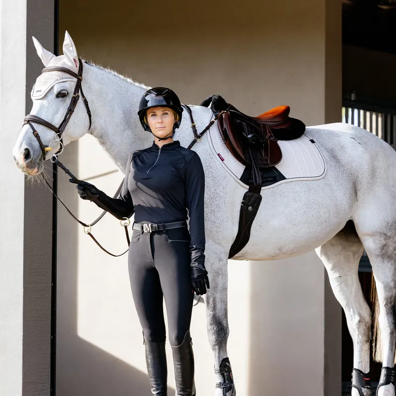 LeMieux Essence Eurojump Saddlecloth - Stone-2