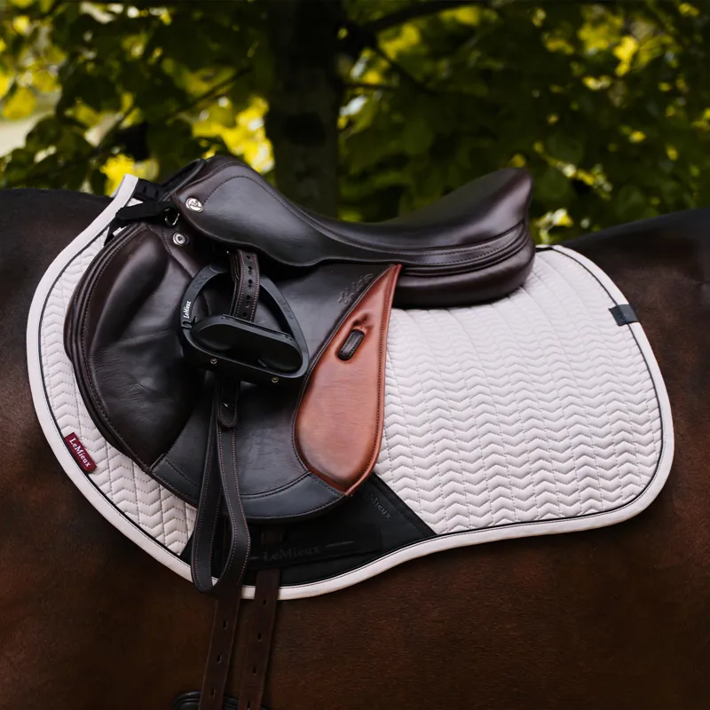LeMieux Essence Eurojump Saddlecloth - Stone-1
