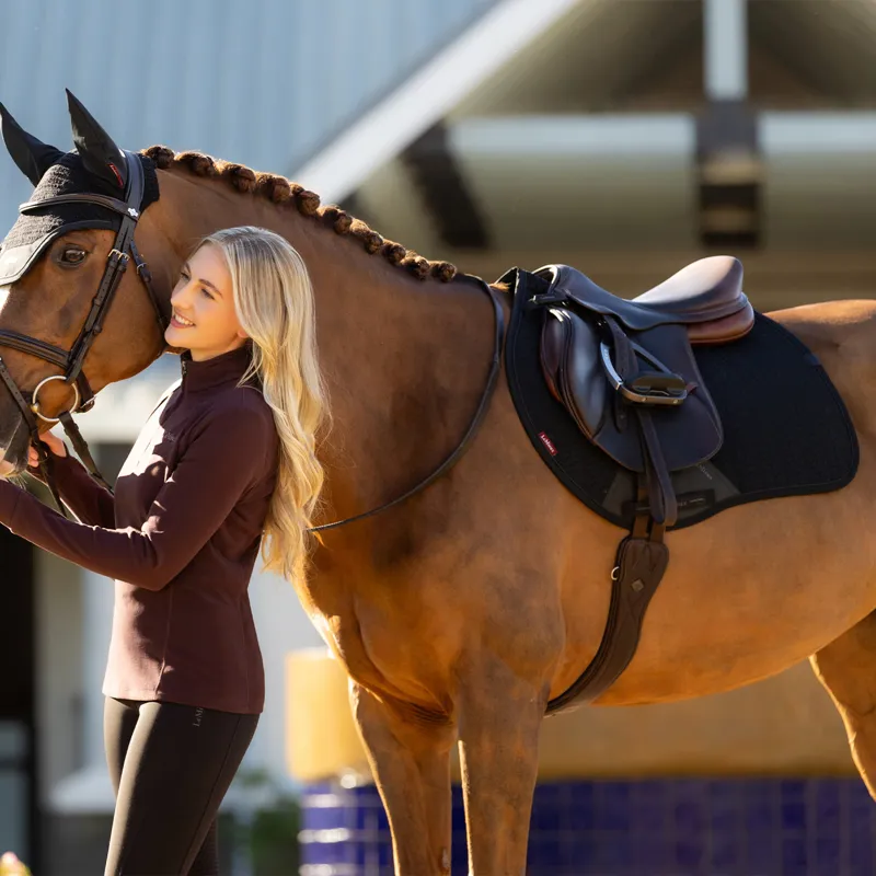 LeMieux Essence Eurojump Saddlecloth - Black-3