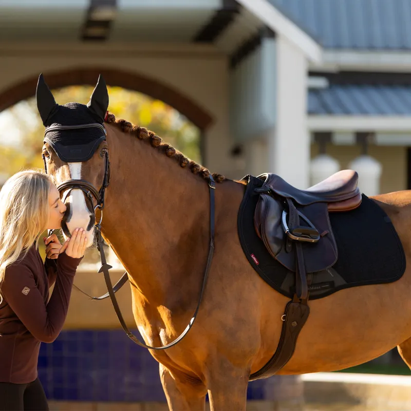 LeMieux Essence Eurojump Saddlecloth - Black-2