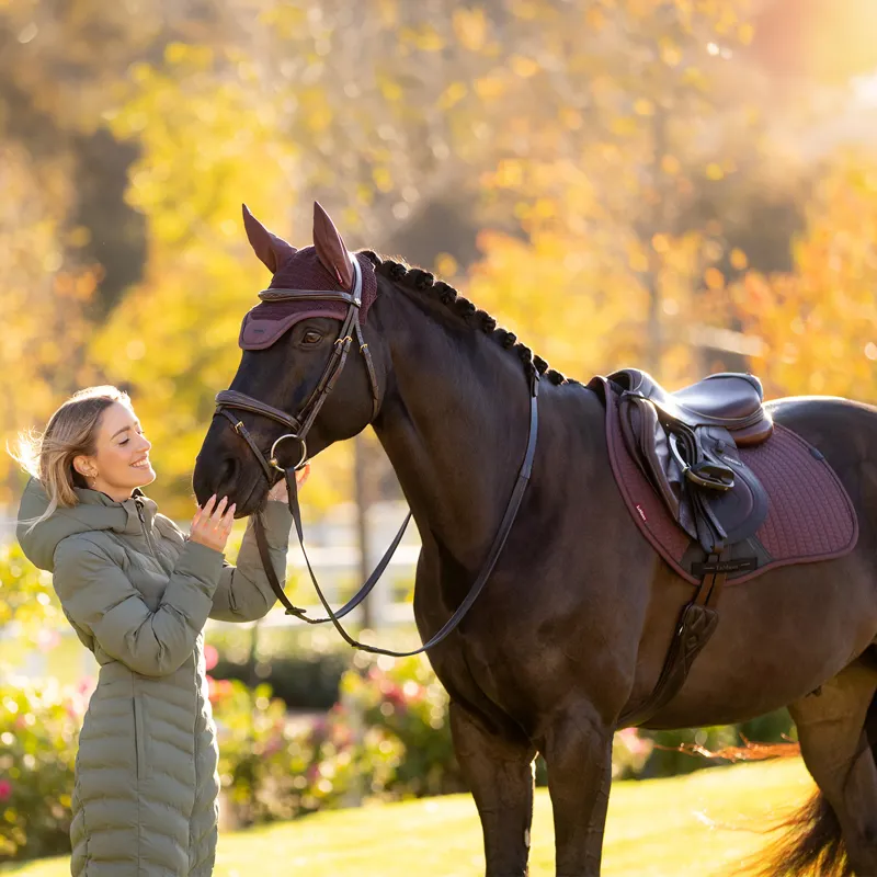 LeMieux Essence Eurojump Saddlecloth - Damson-2