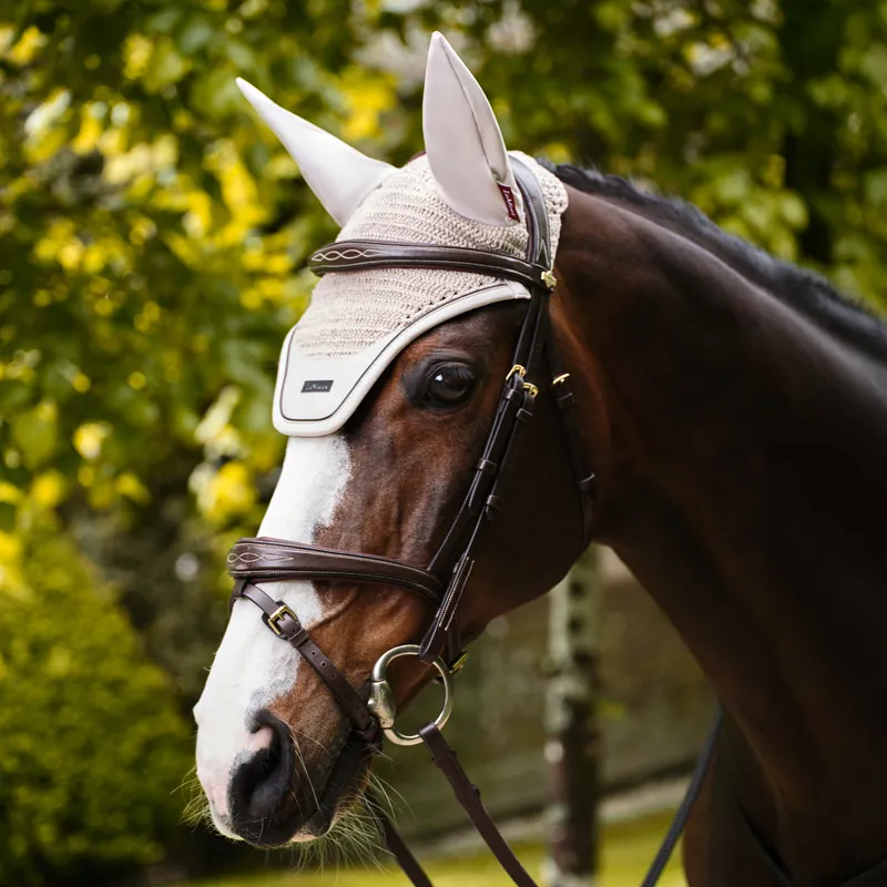 LeMieux Essence Acoustic Soundless Fly Hood - Stone-1