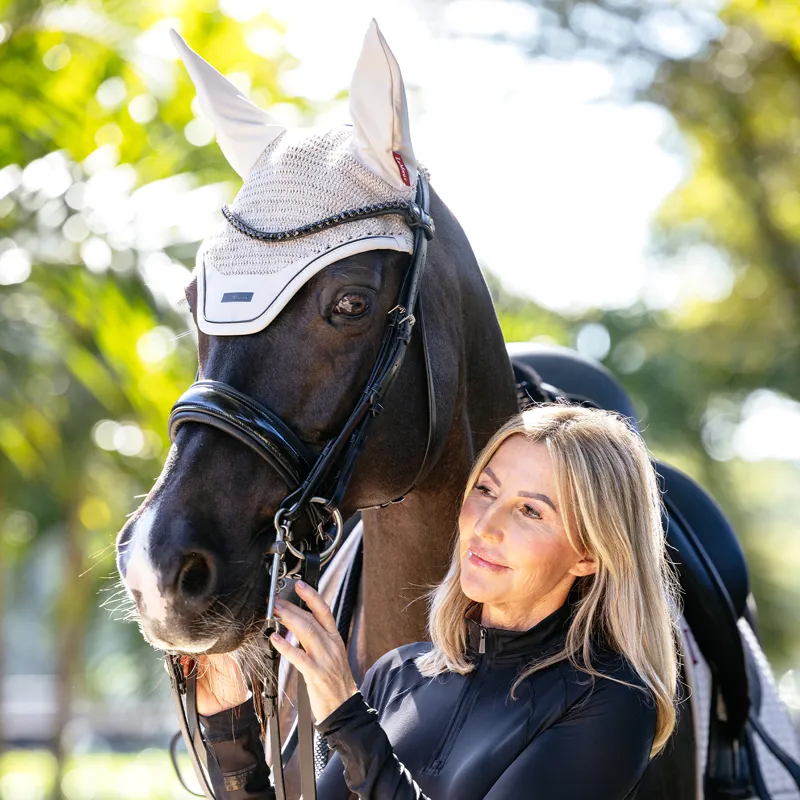 LeMieux Essence Fly Hood - Stone-2