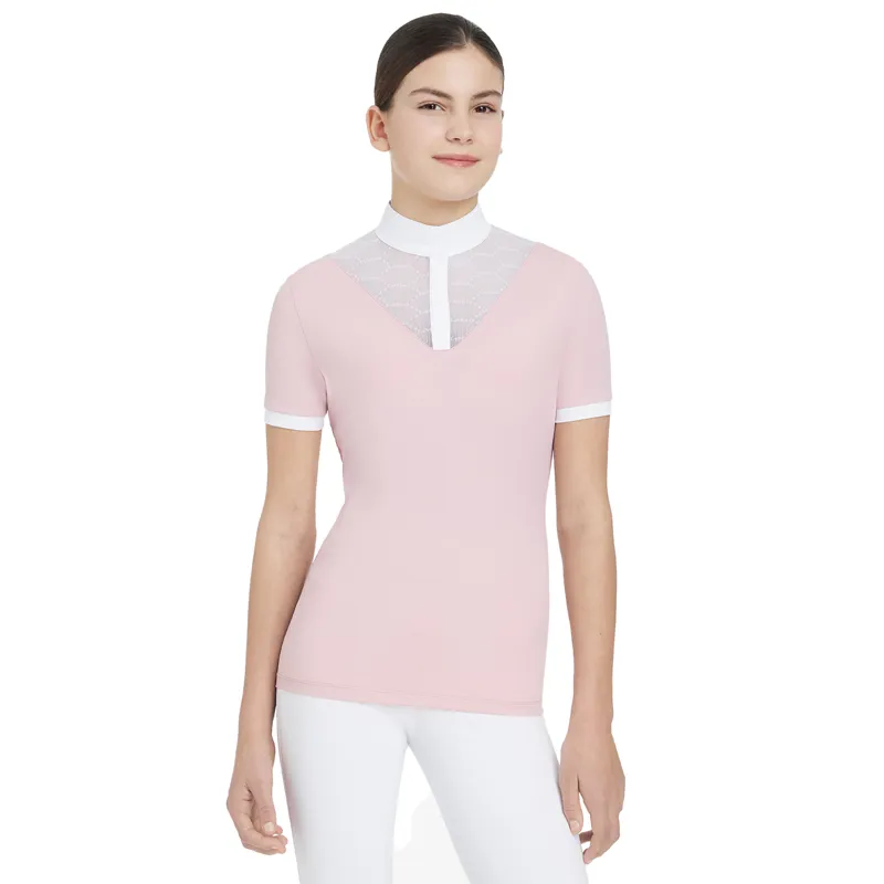 LeMieux Eva Young Rider Short Sleeve Show Shirt - Blossom-4