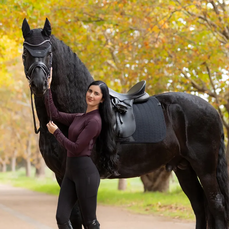 LeMieux Essence Dressage Saddlecloth - Black-3