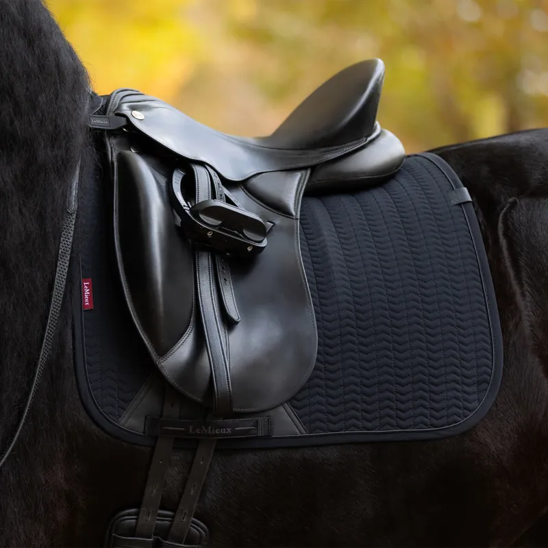 LeMieux Essence Dressage Saddlecloth - Black-1