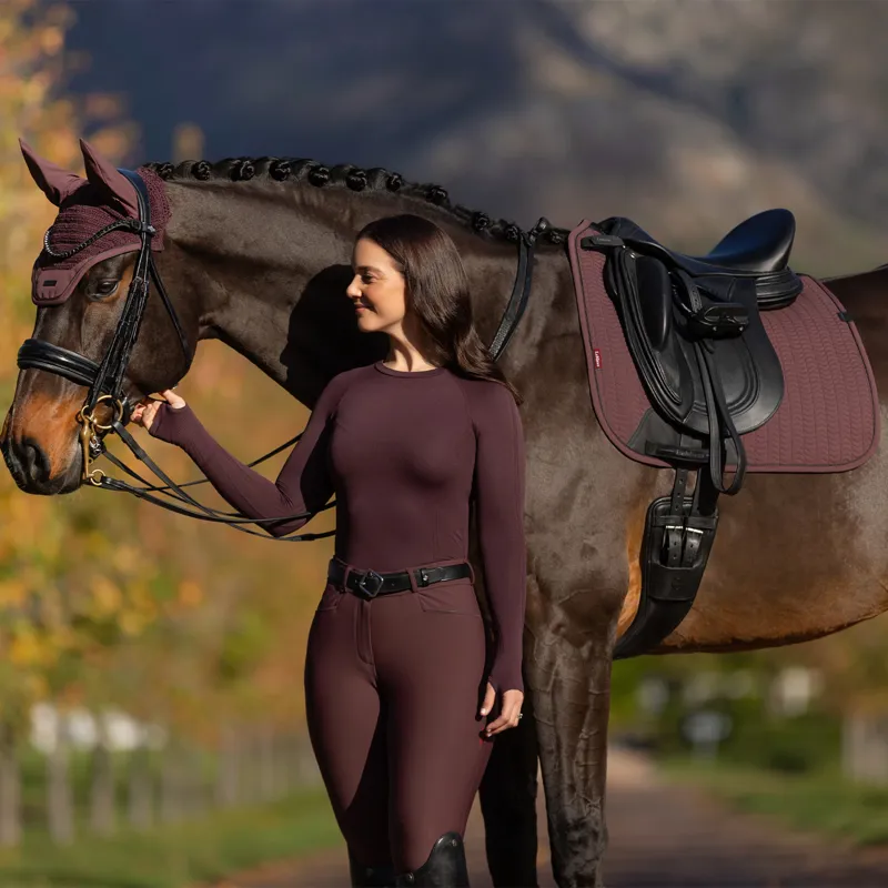 LeMieux Essence Dressage Saddlecloth - Damson-2