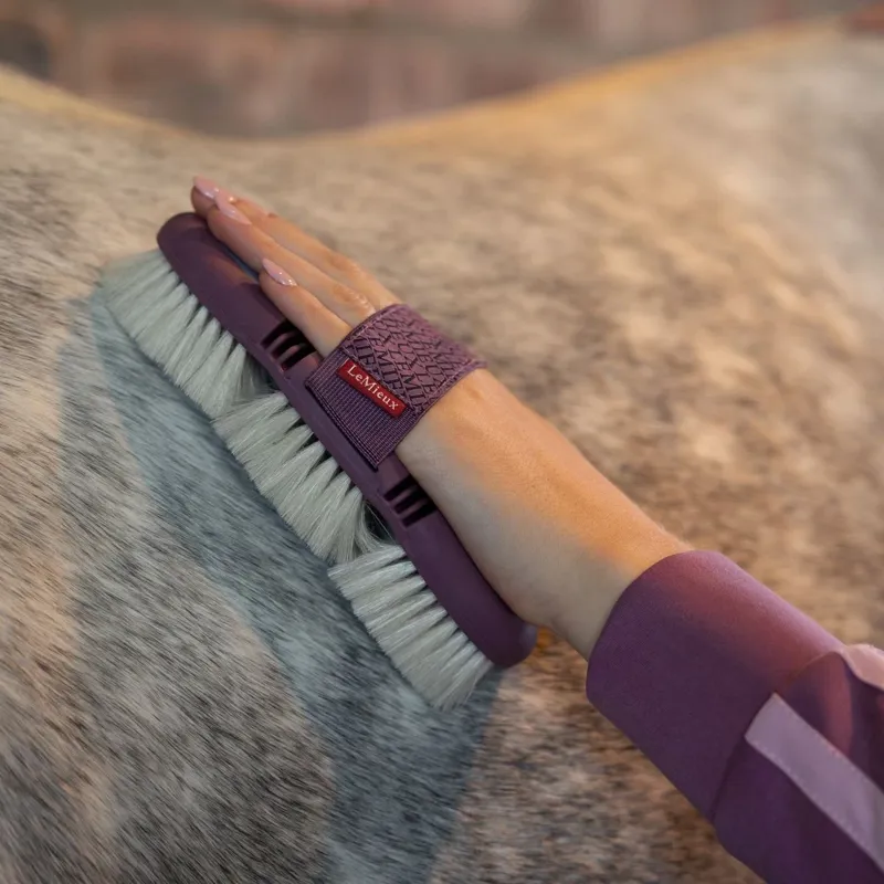 LeMieux Flexi Goats Hair Body Brush - Powder Blue-1