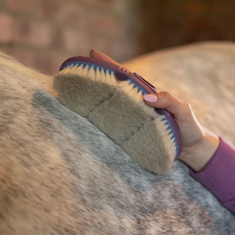 LeMieux Flexi Goats Hair Body Brush - Powder Blue-2