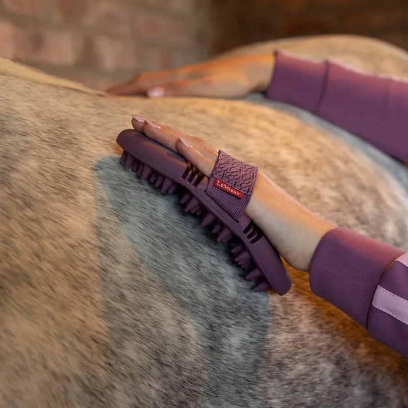 LeMieux Flexi Massage Brush - Powder Blue-1