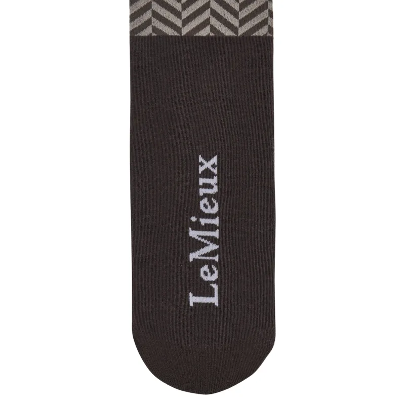 LeMieux Heritage Footsie Adults Tall Riding Socks - Cocoa-2