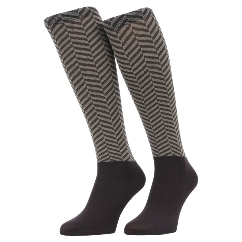 LeMieux Heritage Footsie Adults Tall Riding Socks - Cocoa