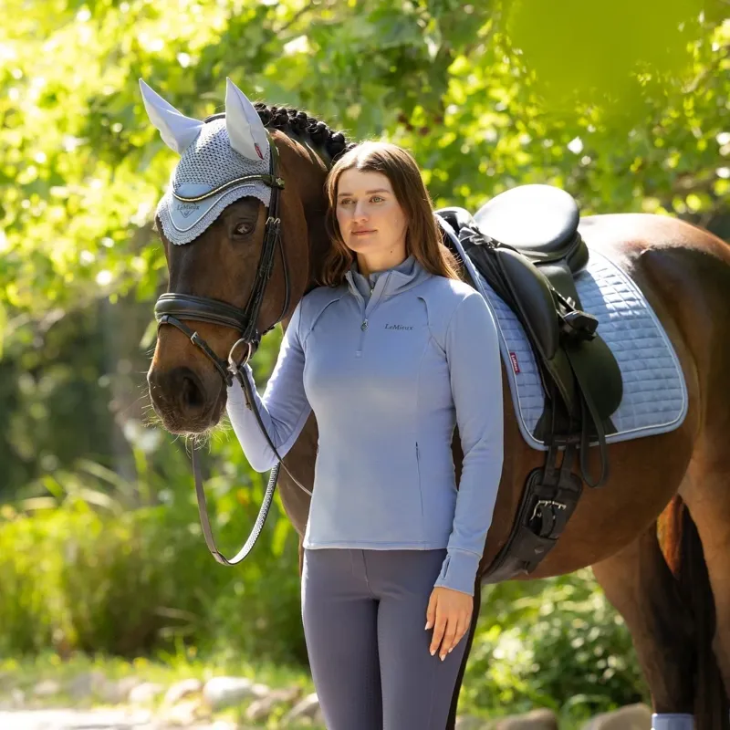 LeMieux Frances Womens 1/4 Zip Fleece - Powder Blue-6