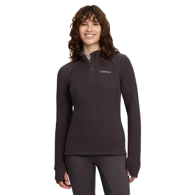 LeMieux Frances Womens 1/4 Zip Fleece - Cocoa