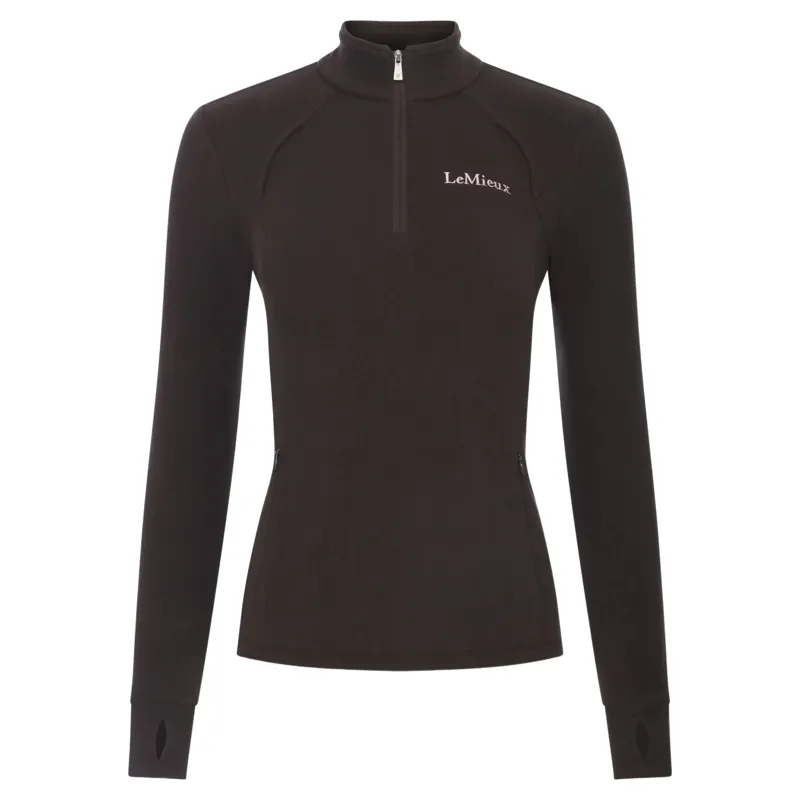 LeMieux Frances Womens 1/4 Zip Fleece - Cocoa-1