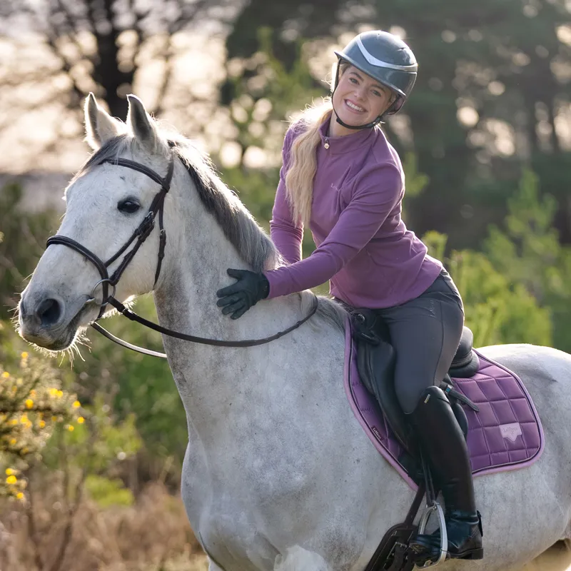 LeMieux Frances Womens 1/4 Zip Fleece - Mallow-3