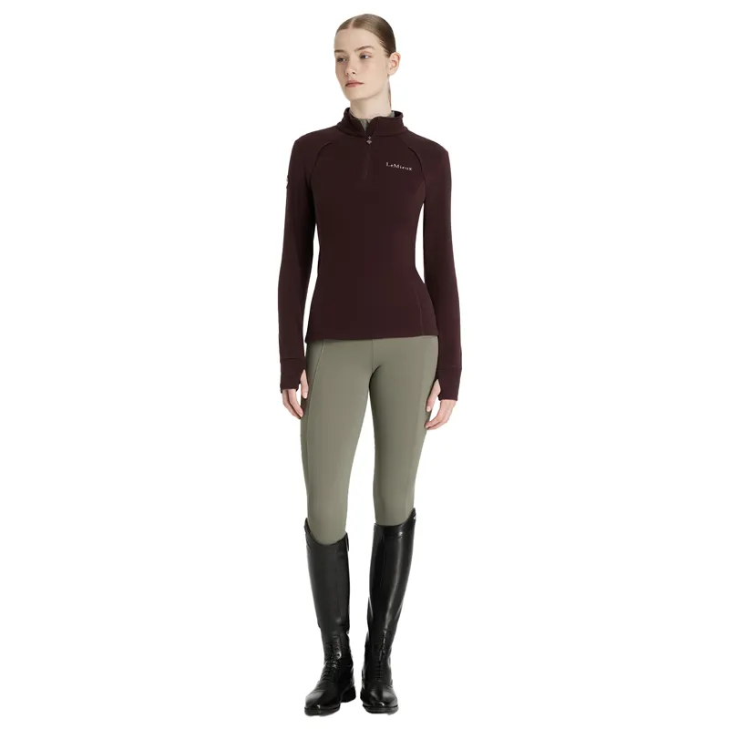 LeMieux Frances Womens 1/4 Zip Fleece - Damson-3
