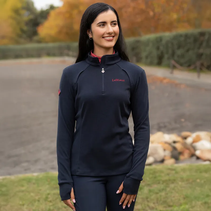 LeMieux Frances Womens 1/4 Zip Fleece - Navy-4