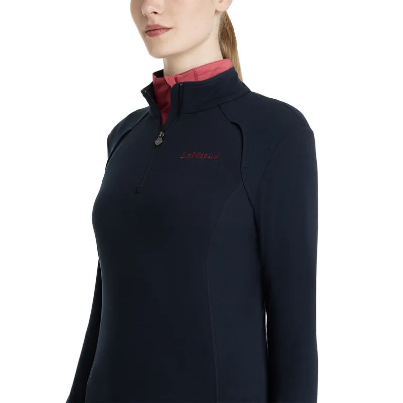 LeMieux Frances Womens 1/4 Zip Fleece - Navy-3
