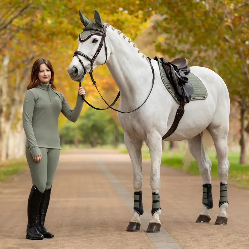 LeMieux Frances Womens 1/4 Zip Fleece - Rosemary-5