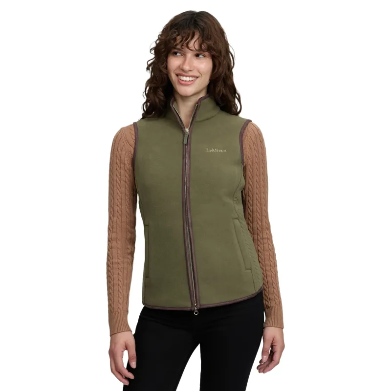 LeMieux Frankie Womens Fleece Gilet - Willow Green