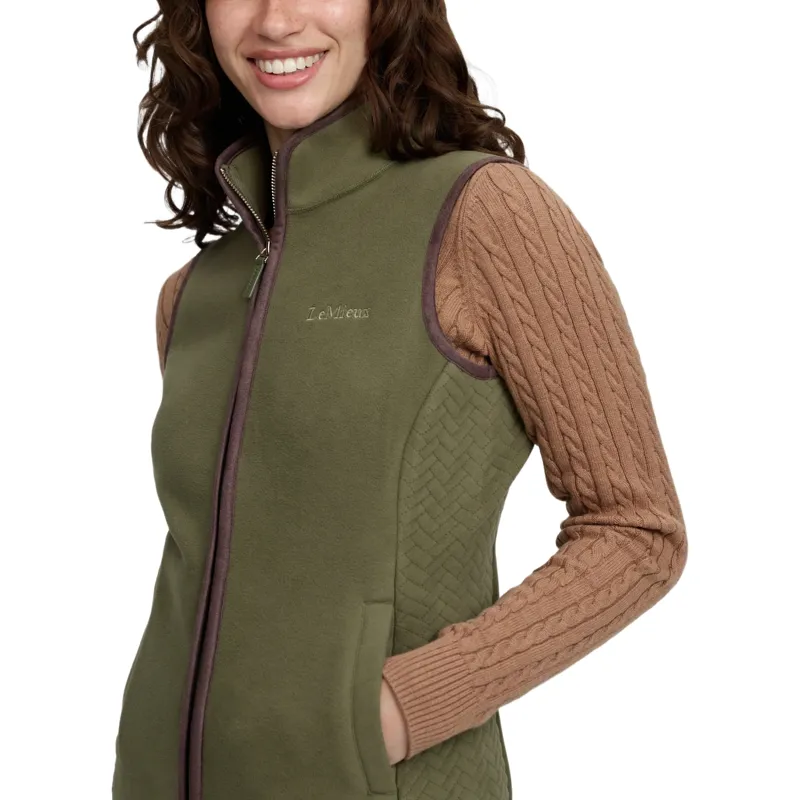 LeMieux Frankie Womens Fleece Gilet - Willow Green-4