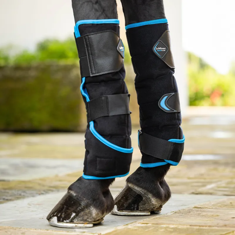 LeMieux Freeze Flow Ice Front Boots - Black-3