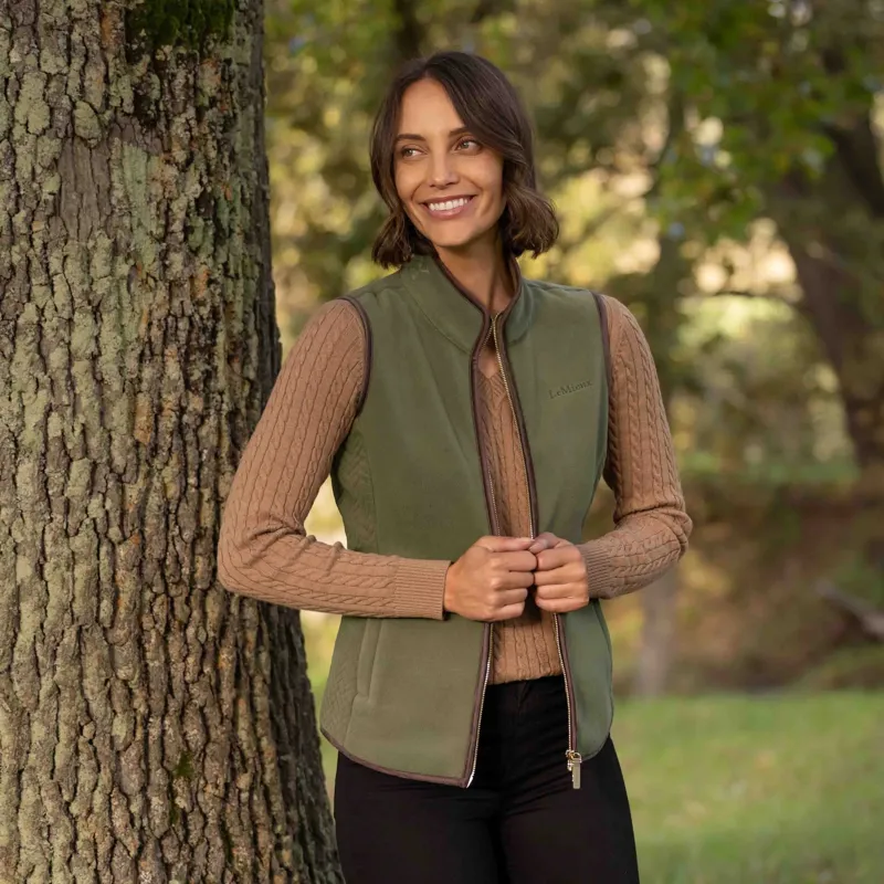 LeMieux Frankie Womens Fleece Gilet - Willow Green-1
