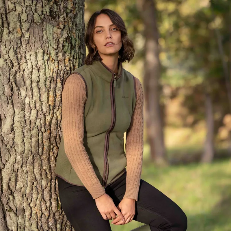 LeMieux Frankie Womens Fleece Gilet - Willow Green-3