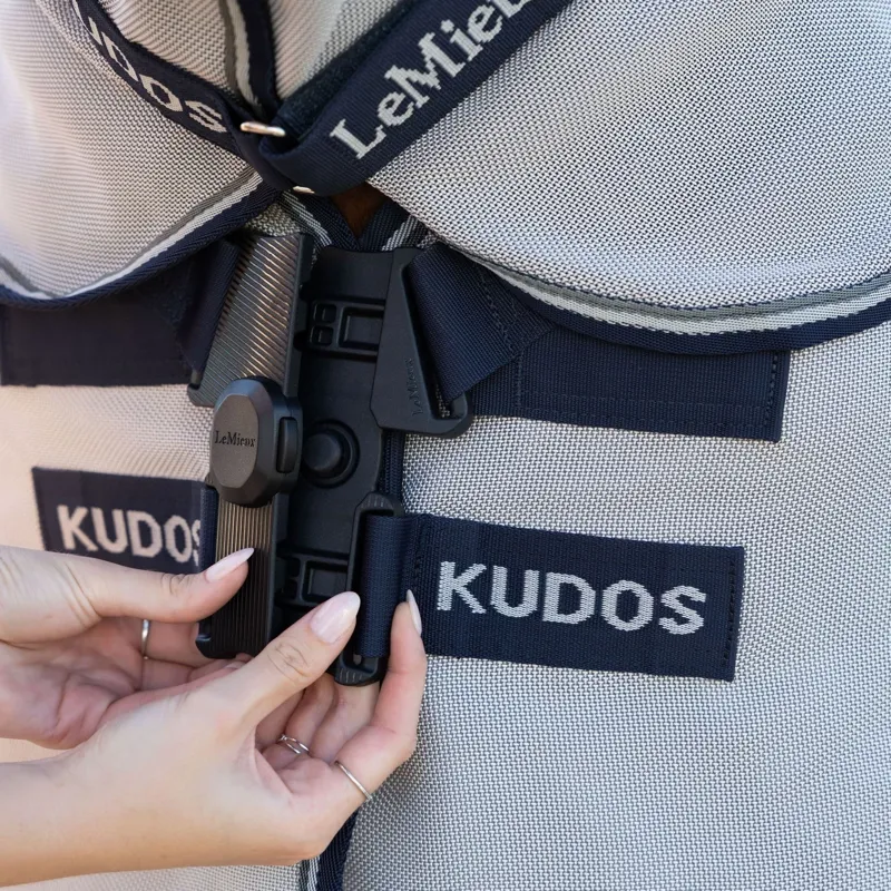 LeMieux Kudos Gladiator Detachable Neck Fly Rug - Grey Pre-Order-1