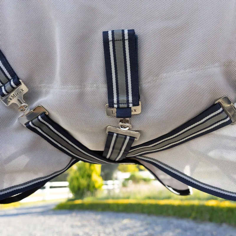 LeMieux Kudos Gladiator Detachable Neck Fly Rug - Grey Pre-Order-4