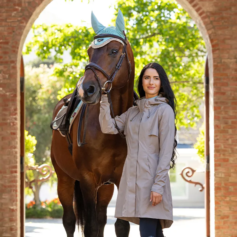 LeMieux Grace Ladies Long Waterproof Jacket - Pecan-10