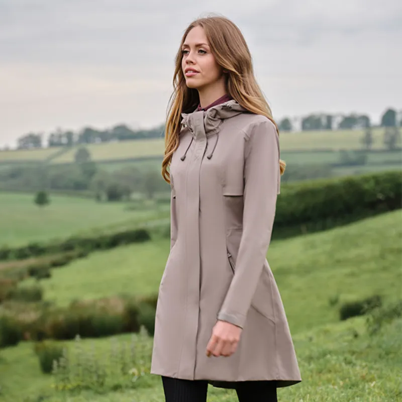 LeMieux Grace Ladies Long Waterproof Jacket - Pecan-8