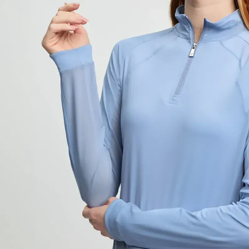 LeMieux Halle Womens Lightweight Base Layer - Powder Blue-4