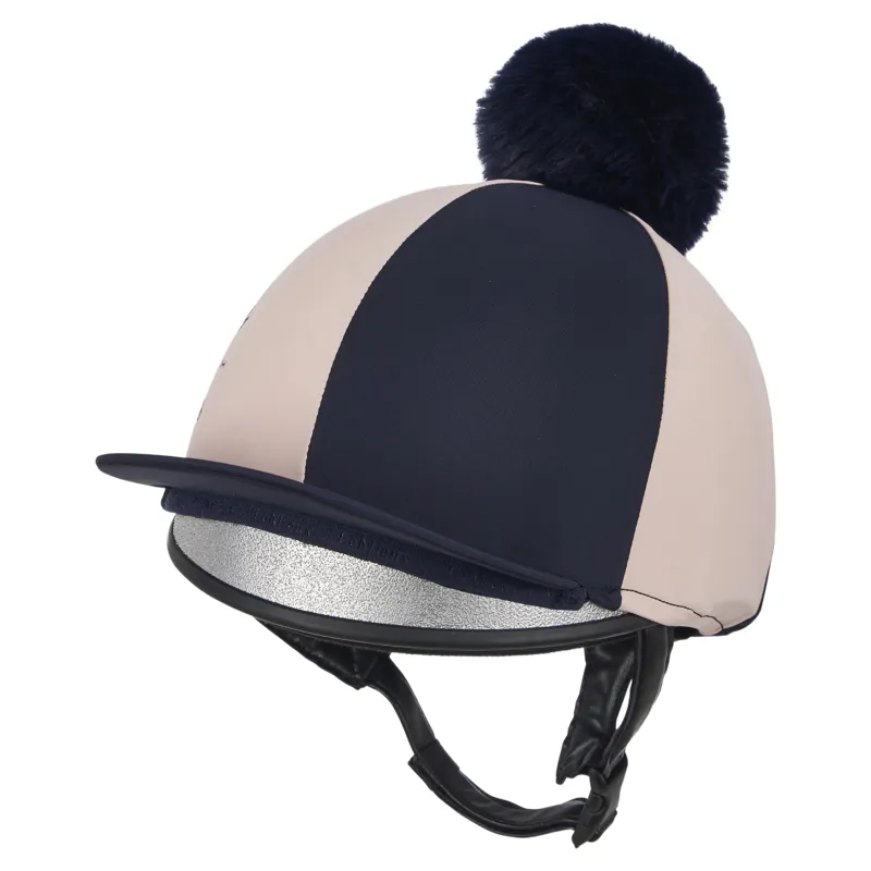 LeMieux Harlequin Hat Silk - Navy/Petal-4