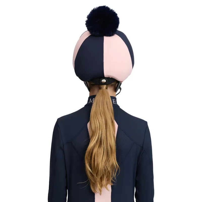 LeMieux Harlequin Hat Silk - Navy/Petal-5
