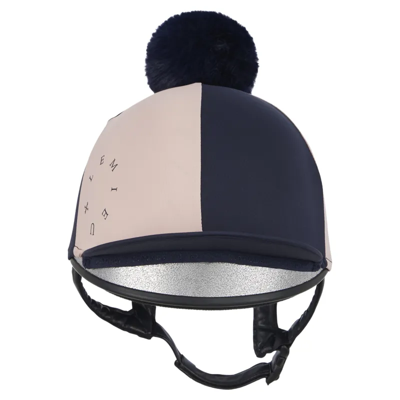 LeMieux Harlequin Hat Silk - Navy/Petal-3