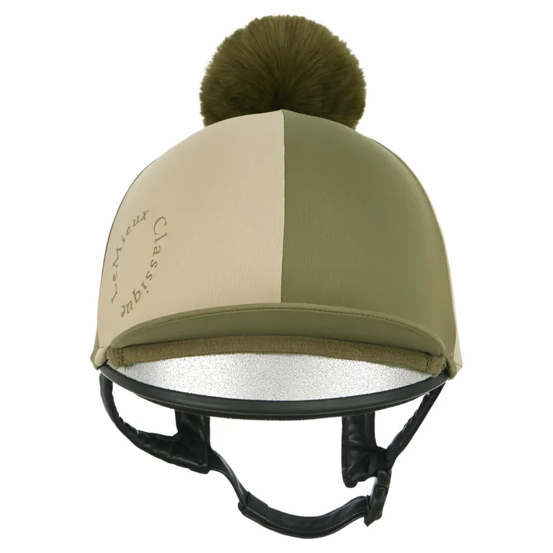 LeMieux Harlequin Hat Silk - Willow/Pear-3