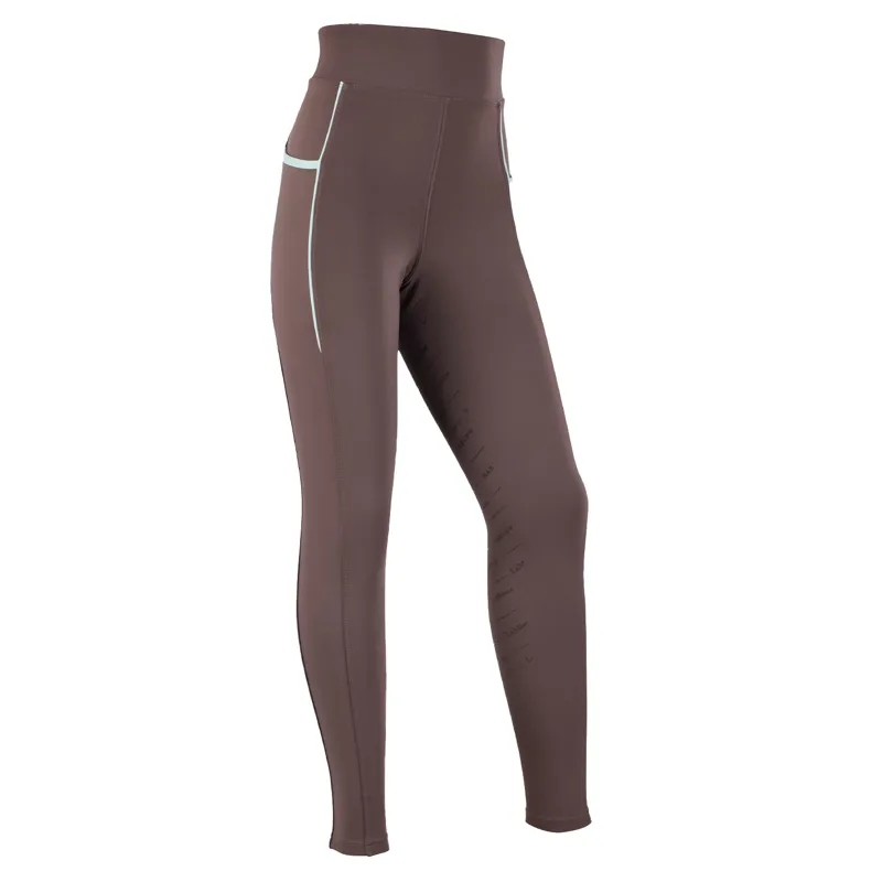 LeMieux x Harlow Young Rider Orla Full Grip Riding Tights - Walnut-1