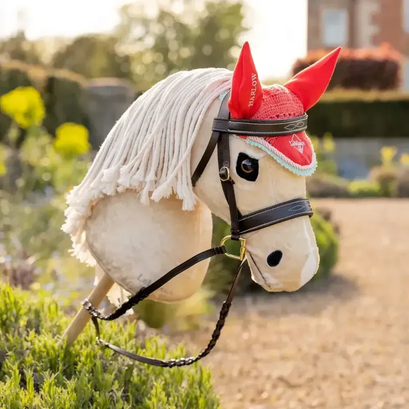 LeMieux Harlow Hobby Horse Fly Hood - Coral Crush-1