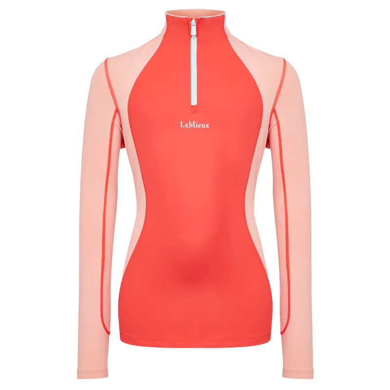 LeMieux x Harlow Young Rider Long Sleeve Base Layer - Coral Crush