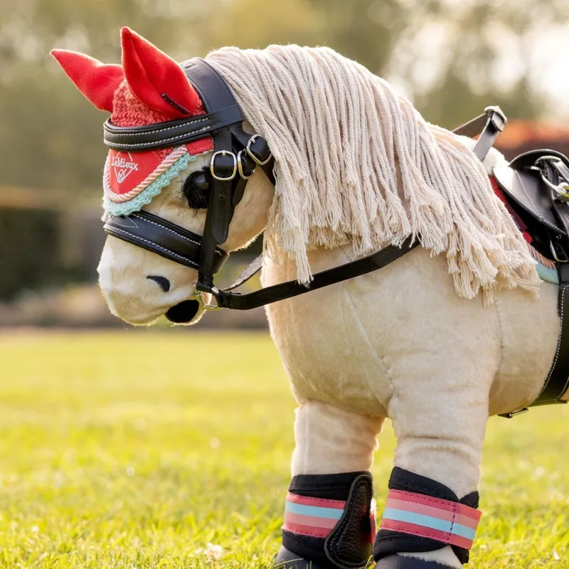 LeMieux Harlow Mini Toy Pony Fly Hood - Coral Crush-1