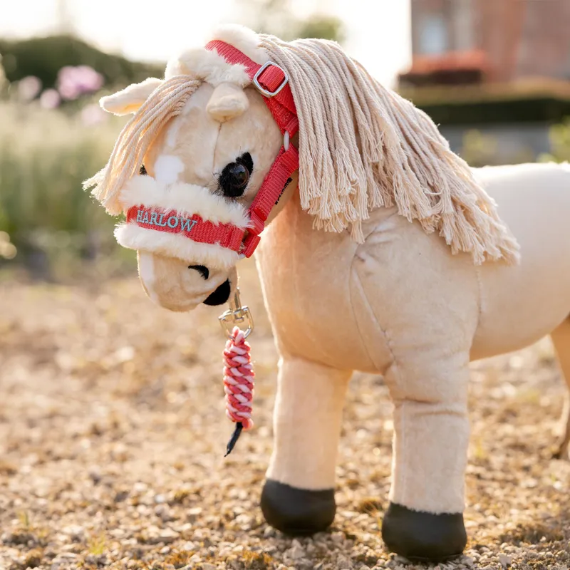 LeMieux Harlow Mini Toy Pony Vogue Headcollar - Coral Crush-1