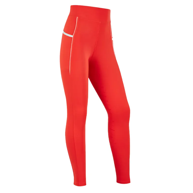 LeMieux x Harlow Young Rider Orla Full Grip Riding Tights - Coral Crush-1