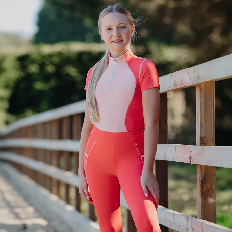 LeMieux x Harlow Young Rider Short Sleeve Base Layer - Sugar Pink-3