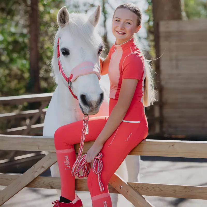 LeMieux x Harlow Young Rider Short Sleeve Base Layer - Sugar Pink-5