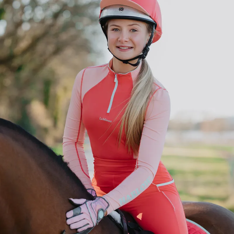 LeMieux x Harlow Young Rider Gloves - Sugar Pink-2